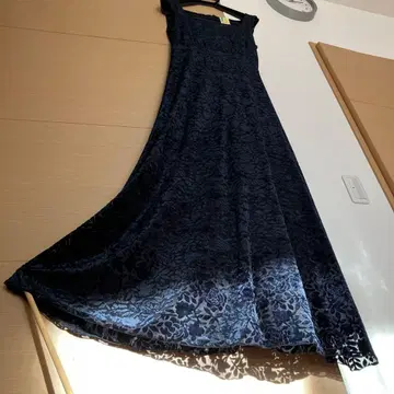 피로연 브라이덜 벨벳 드레스 다크 네이비 x 블랙 드레스 숄, 백 포함