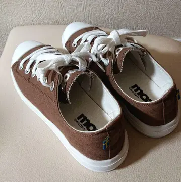 moz 모즈 브라운 캔버스 스니커즈 L 23.5cm