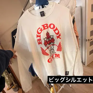 근육맨 KIN29 빅 바디 헬스장 롱 T셔츠 빅 실루엣 L