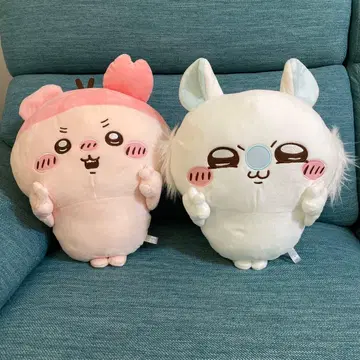 치이카와 (먼작귀) 모몽가 & 헌책방 피스 BIG 봉제 인형 세트