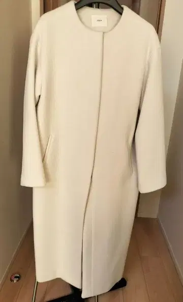 IENA 이에나 램스울 노카라 롱 코트 내추럴 38