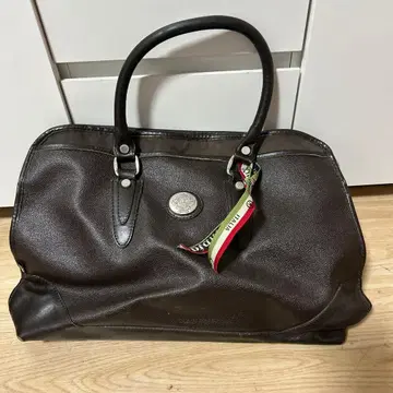 오로비안코 다크 브라운 가죽 비즈니스 백