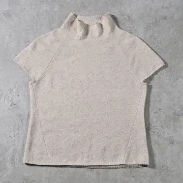 [ 새상품급 ] GIANNI LO GIUDICE 하이넥 반팔 니트 36