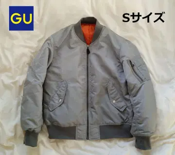 GU 히트 패디드 MA-1 블루종 S 라이트 그레이 플라이트 자켓
