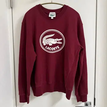 미착용 LACOSTE 버건디 맨투맨 L