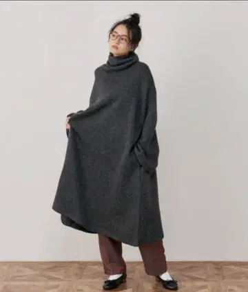 Libra Cue 리브라 큐 볼륨 슬리브 니트 원피스