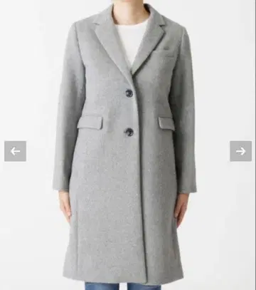 새상품급 고급 슬로브 이에나 울 체스터 코트 이탈리아 원단 38