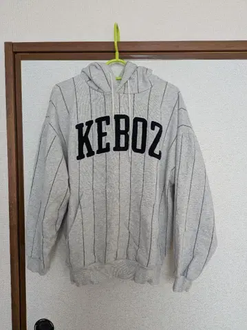 KEBOZ 스트라이프 후드티 SMALL 그레이