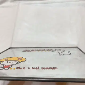 스위머 캐릭터 거울 여아와 고양이 레트로