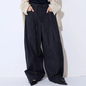 지나시스 허리 드로스트 코쿤 팬츠