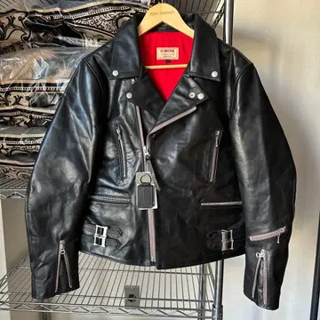 391 라이트닝 숏 와이드 자켓 Horween XL 상당