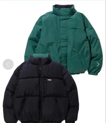 XLARGE 리버서블 다운 자켓 그린/블랙 M