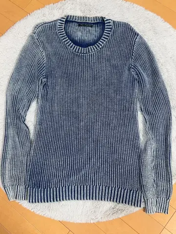 [ 새상품급 ] Bling Leads 블루 계열 리브 스웨터