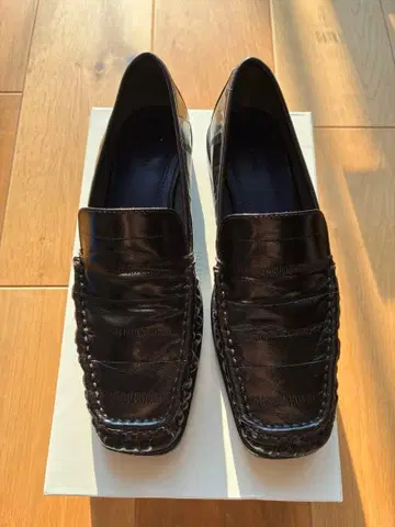 TODAYFUL 스퀘어토 개더 로퍼 신발 25 가을/겨울 안감 처리 완료