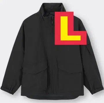 지유 윈드프루프 스탠드 카라 블루종 L 블랙