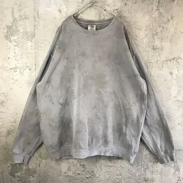 B1565 구제 의류 트레이닝복 맨투맨 그레이 패턴 90s Y2K