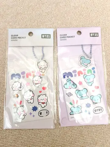 BT21 클리어 카드 포켓 2개 세트