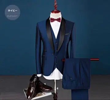 네이비 포멀 베스트 보타이 포함