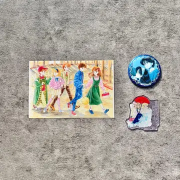 3종 세트 리본 70주년 CAFE 별의 눈동자 실루엣 아크릴 스티커