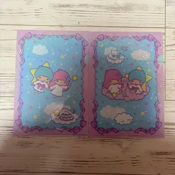 리틀트윈스타 카페 클리어 파일 2장 세트 키키라라 카페