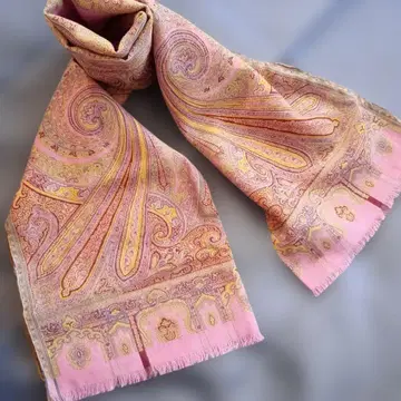 미사용 새상품 에트로 페이즐리 무늬 울 스톨