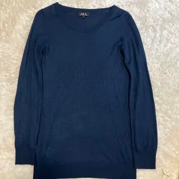 캐시미어 혼방 A.P.C. 네이비 긴팔 니트 스웨터 S