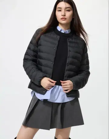 유니클로 퍼프 테크 컴팩트 자켓 블랙 M 새상품, 미사용