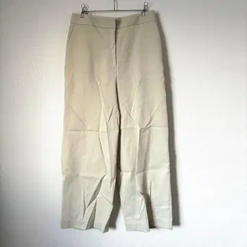 BALLSEY 베이지 와이드 팬츠 뒷면 포켓 부착