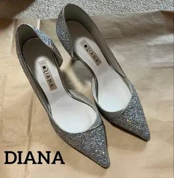 DIANA 다이애나 글리터 펌프스 하이힐 라메 결혼식 22.5
