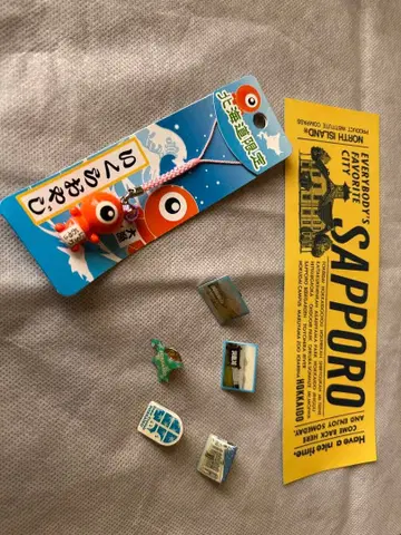 삿포로 기념품 세트 핀 배지