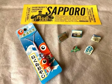 삿포로 기념품 세트 핀 배지