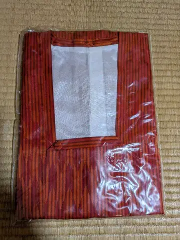 빨간색과 오렌지색 스트라이프 겉옷