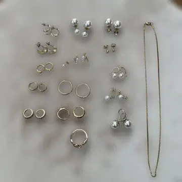 골드 도금 귀걸이 세트