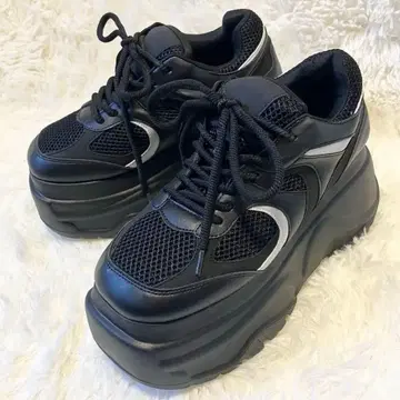 [ 거의 미사용 ] EMODA 에모다 탱크 벌키 스니커즈 통굽 M 블랙