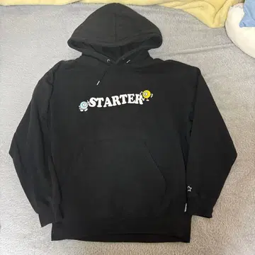 STARTER 후드 부착 후드티 블랙