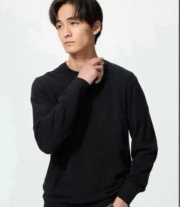 캐시미어 크루넥 스웨터 BLACK