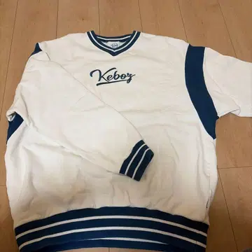 Keboz V넥 트레이닝복 M 화이트/네이비