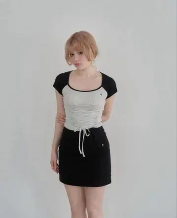 [ 새상품급 ] andmary Stacy laceup tops