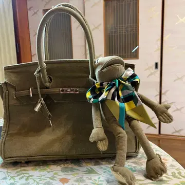 개구리 봉제 인형 포함 토트백