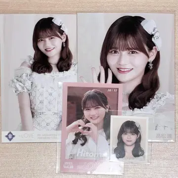 =LOVE 타카마츠 히토미 생사진 ID 사진 미니 사진 4개 세트