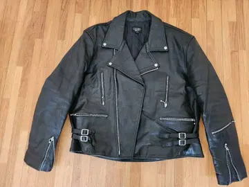 HORN WORKS 블랙 더블 라이더 자켓 7L