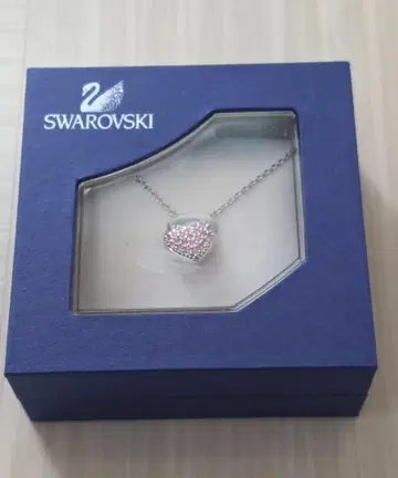 Swarovski 하트형 목걸이 핑크