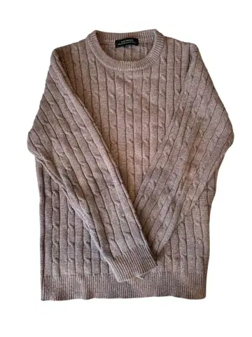 NANO UNIVERSE 베이지 케이블 니트 스웨터