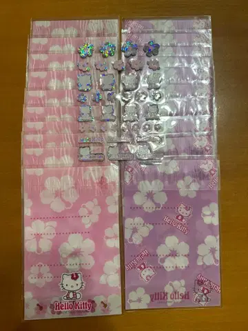 헬로키티 투명 봉투 2종과 씰 세트