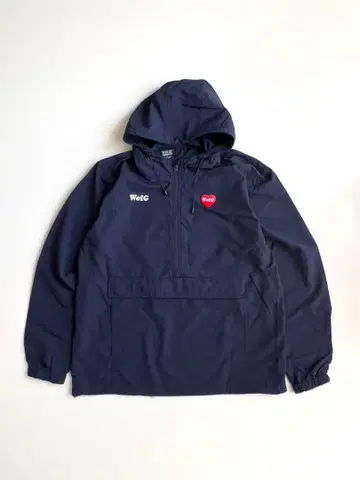 wall of graphic WofG 네이비 아노락 후드티 L 사이즈