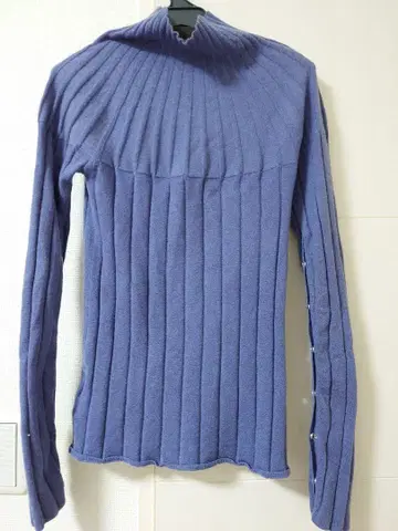 LAGUNAMOON 리브 터틀넥 스웨터 블루