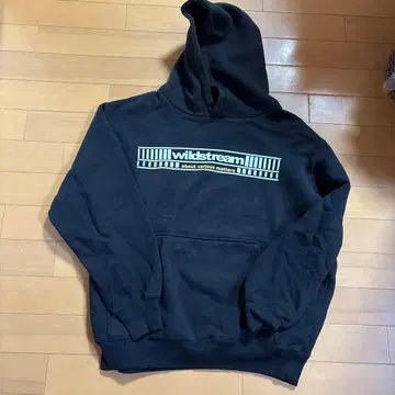 wildstream 로고 프린트 후드티 블랙 M