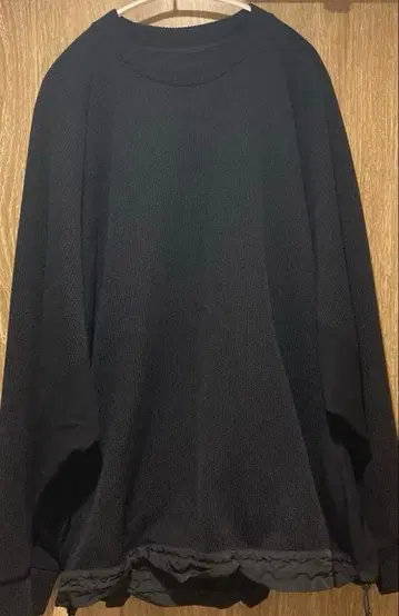 White Mountaineering 래글런 풀오버 니트 블랙