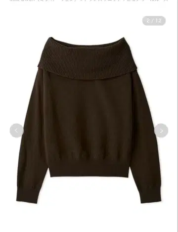 퓨어 울 루즈 2way 오프숄더 니트