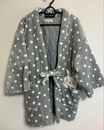 한텐 토끼 도트 그레이 물방울 패턴